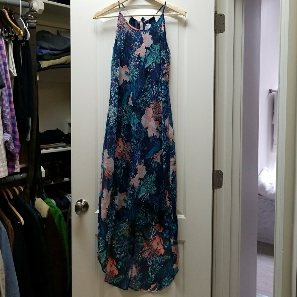Old Navy floral high low dress size XS